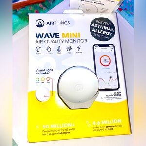 Airthings Wave Mini Air Quality Smart Monitor w/Mold-Risk Indication $80